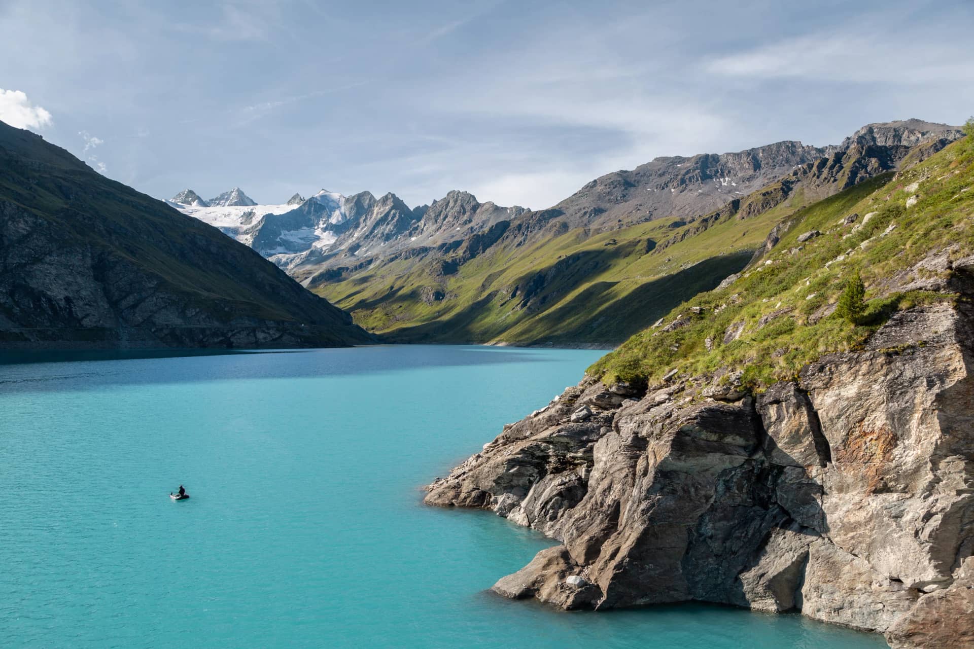 Barrage de Moiry en été