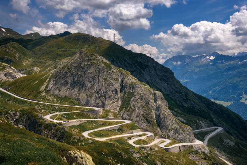 Gotthard Pass in switzerland