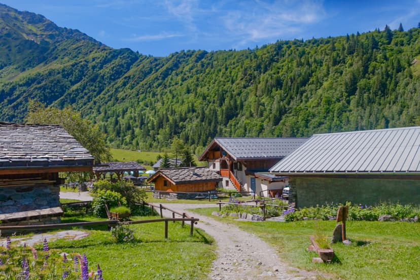 French Village in the mountains near Chamonix 