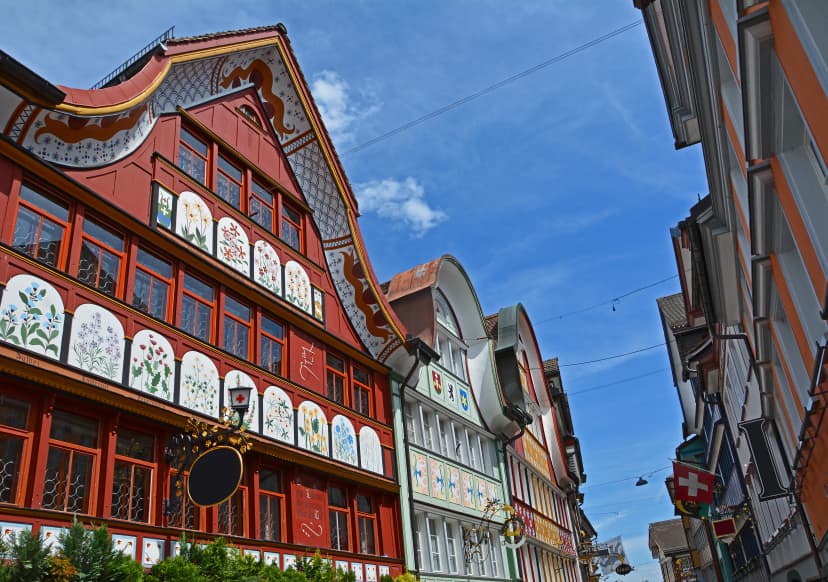 Appenzell Dorf, typische Fassaden