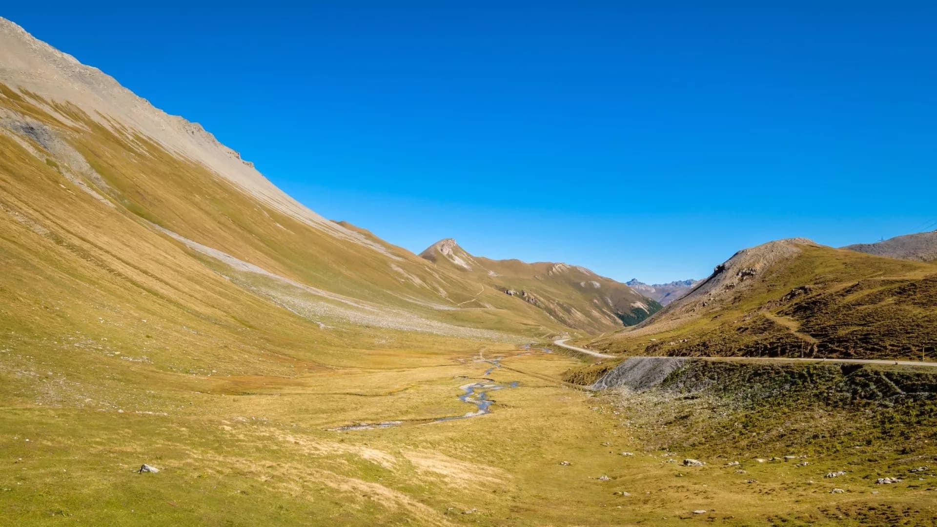 autumn landscape of albula pass