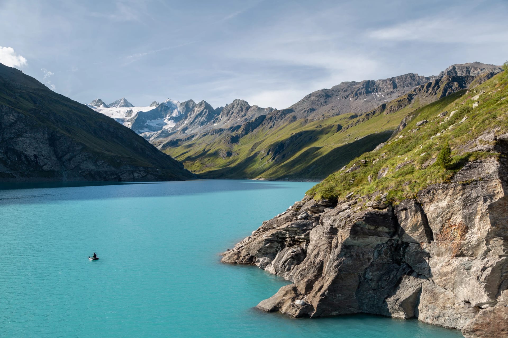 Barrage de Moiry en été
