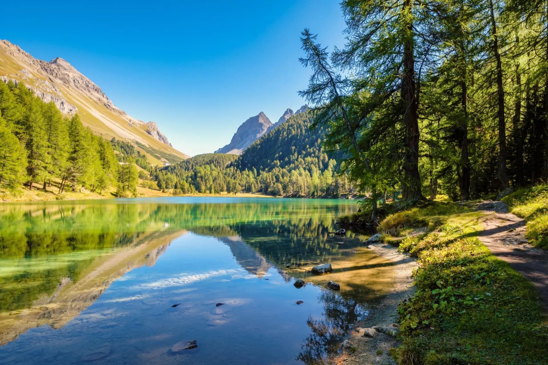 lake palpuogna is the most beautiful swiss lake