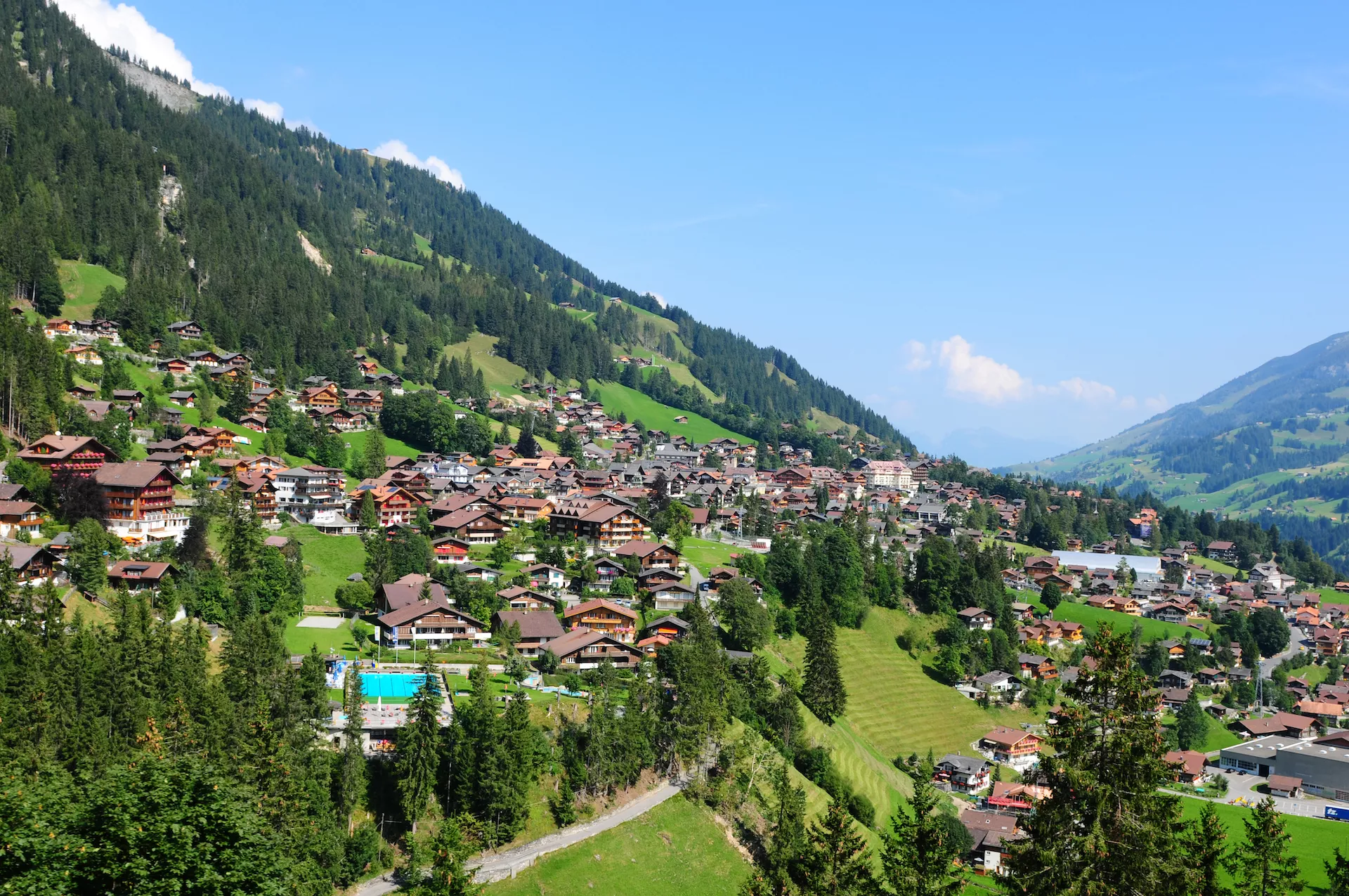 Adelboden dorp Berner Oberland