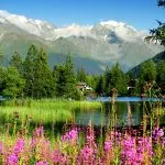 Champex a charming village surrounded by mountains and a lake