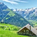 Houses in the Swiss village of the Engelberg resort