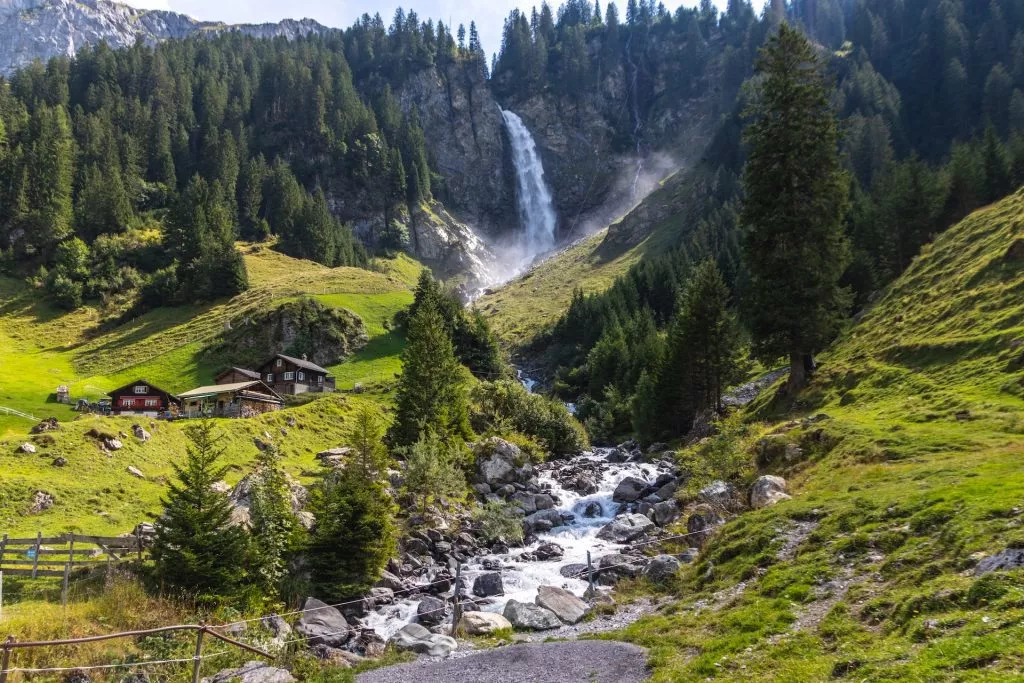 Staubifall in the Uri canton This waterfall is one of the most powerful in the Alps