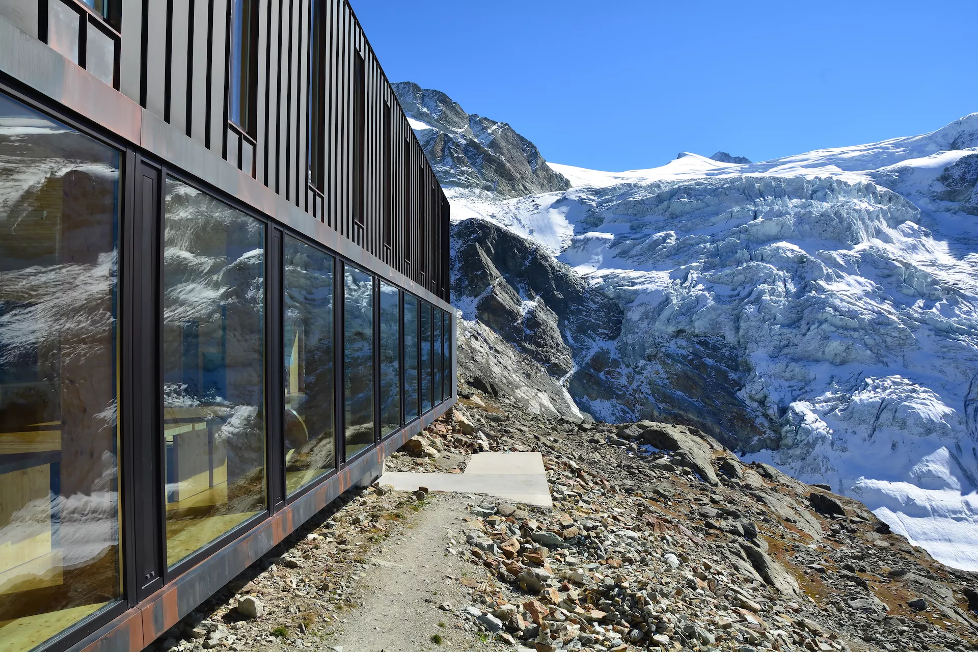 The Moiry Mountain Refuge in the Val d'Anniviers