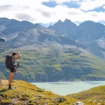 Above the turqouise Lac de Dix