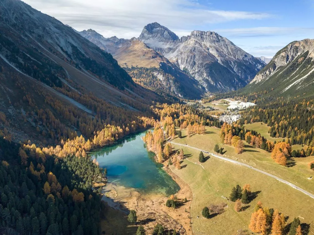 aerial view of lake palpuogna