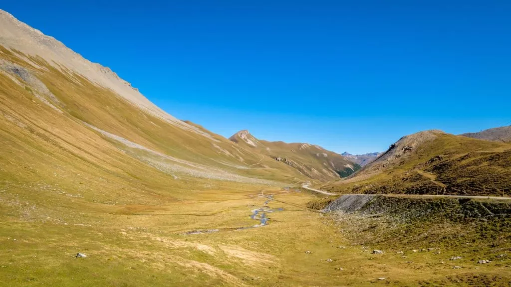 autumn landscape of albula pass