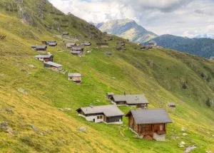 chalets at the mountain village of belalp