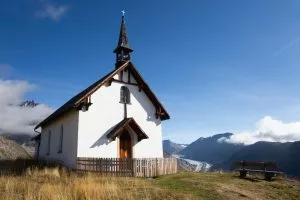 chapel at the aletcschborg viewpoint