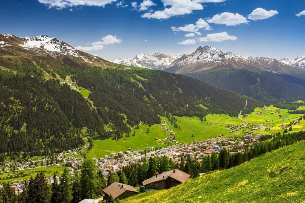 davos is situated in a beautiful valley