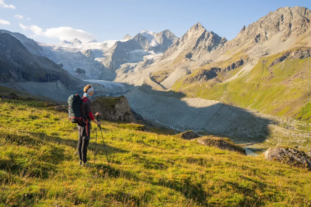 Experiencing the morning shadows in Val de Moiry