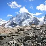 hiking in the moonlike plateau around matterhorn