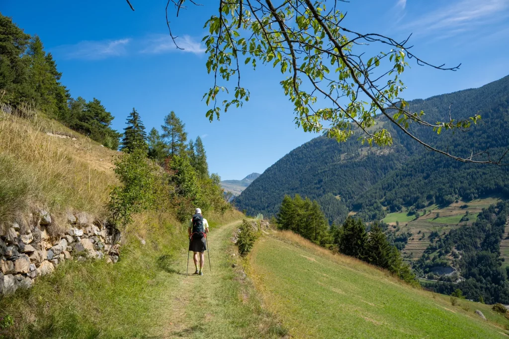 Hiking through the Swiss countryside