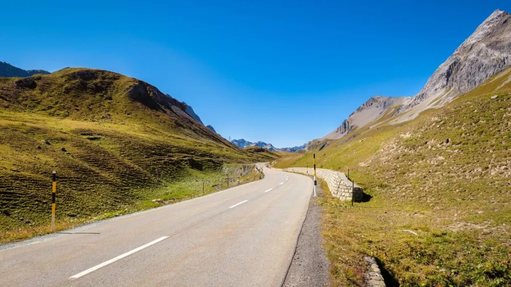 joining the road at albula pass