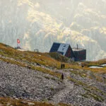 mountain hut Capanna Scaletta, Ticino in the swiss alps