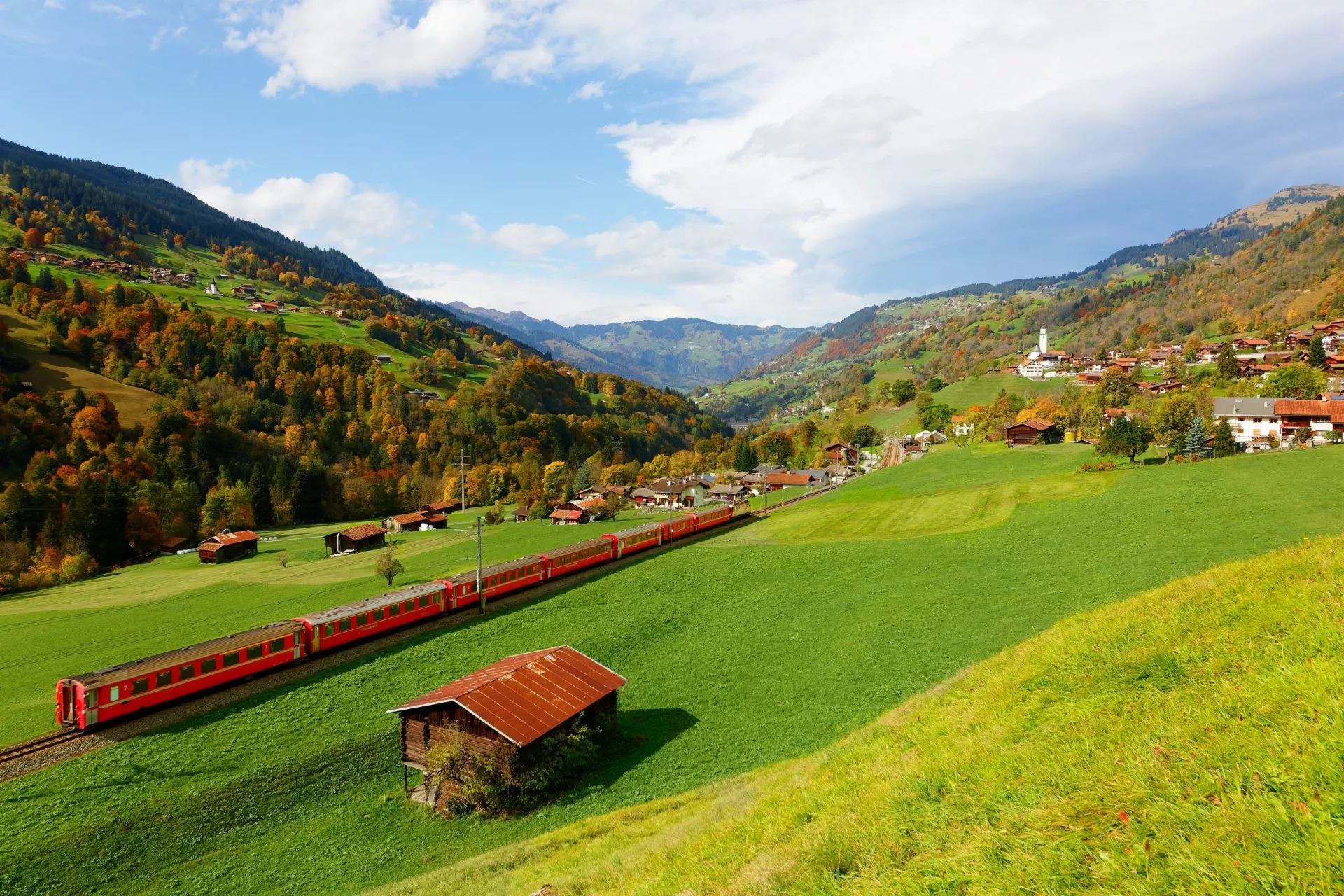 panoramic train ride to davos