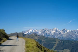 Einige der letzten Blicke auf das Mont-Blanc-Massiv