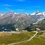 the schwarzsee hotel and monte rosa in the background