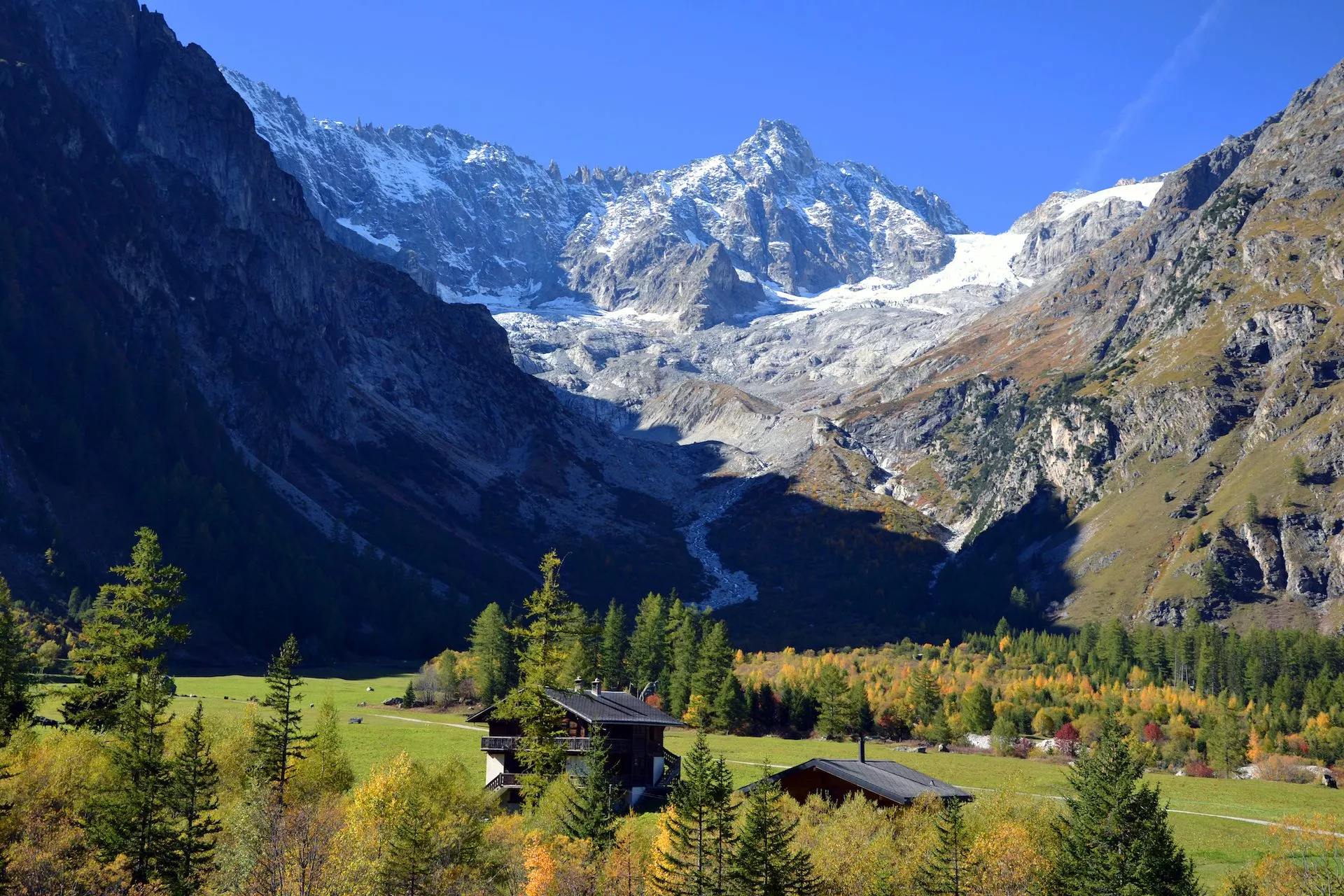 The village of La Fouly in the Val Ferret