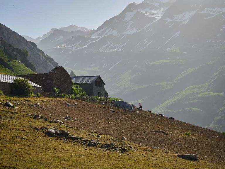 The way from Col De La Croix Du Bonhomme to Rifugio Maison scaled