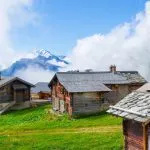 traditional swiss mountain village of belalp