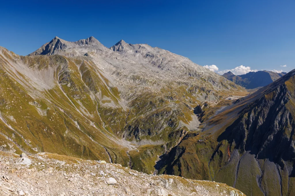 Valle di Blenio with Capanna di Scaletta on a early summer morning