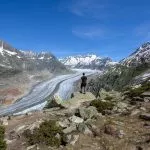 view above the aletsch glacier