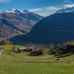 view from ausserberg over the rhone valley