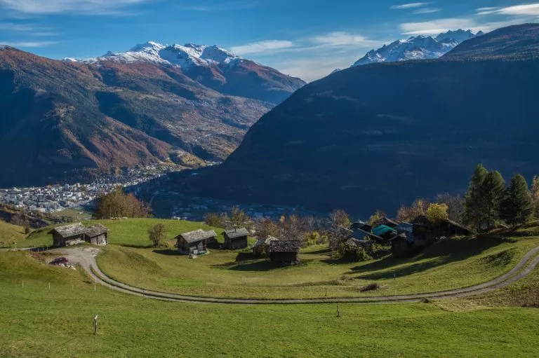 view from ausserberg over the rhone valley