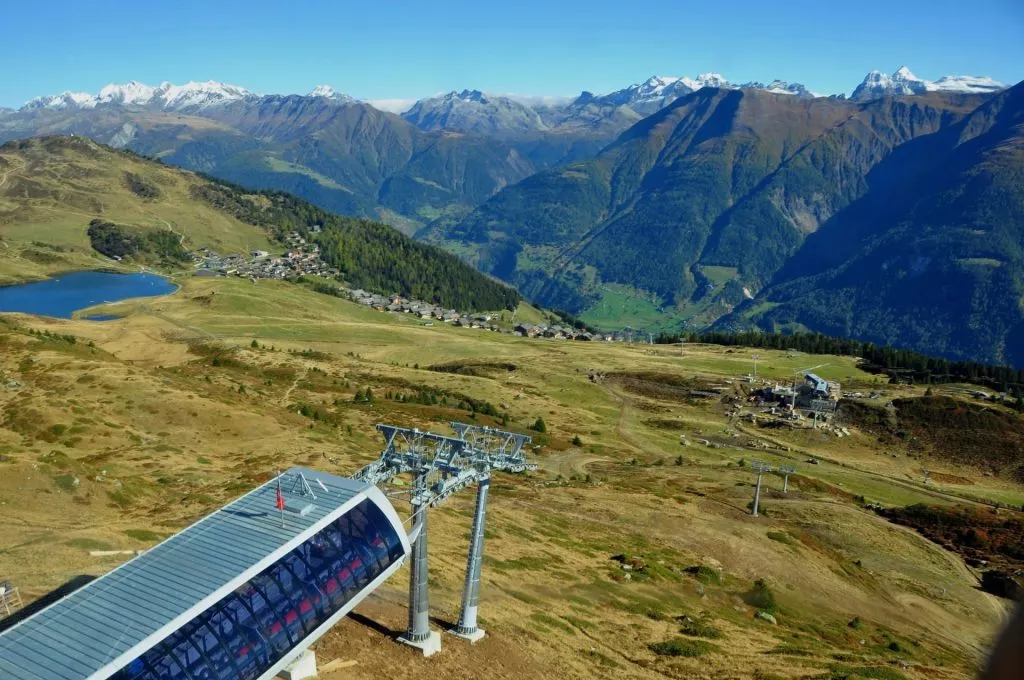 view of riederalp and the rhone valley