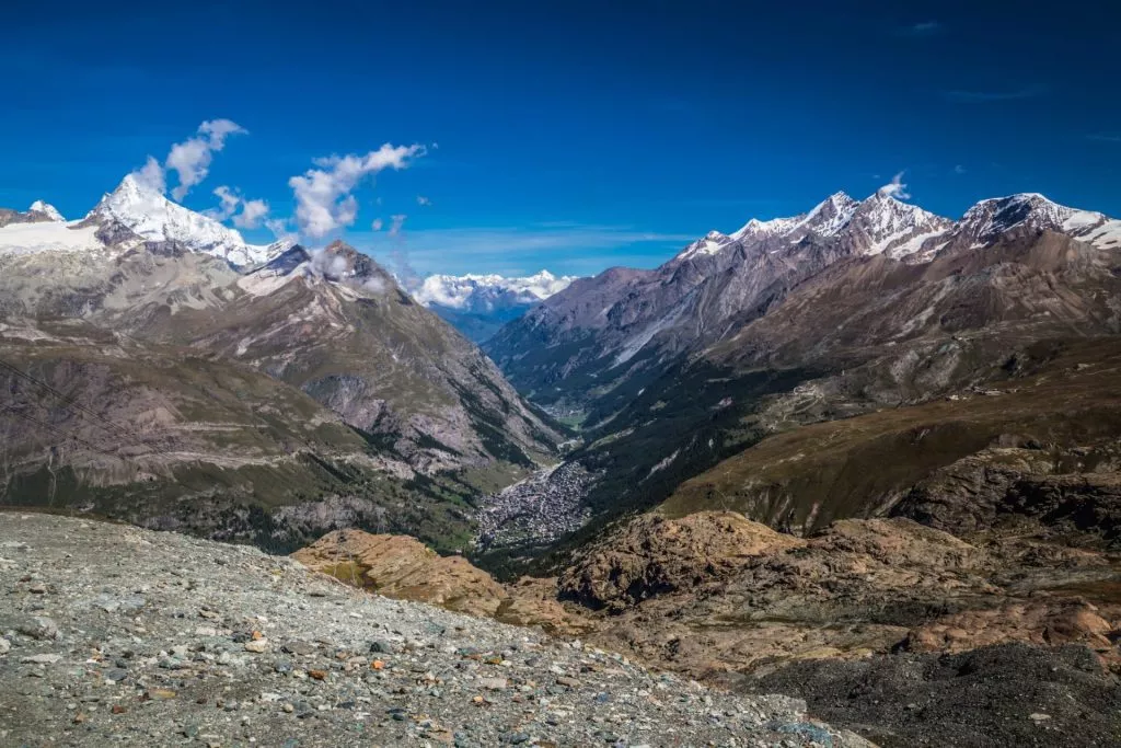 view of zermatt from trockener steg