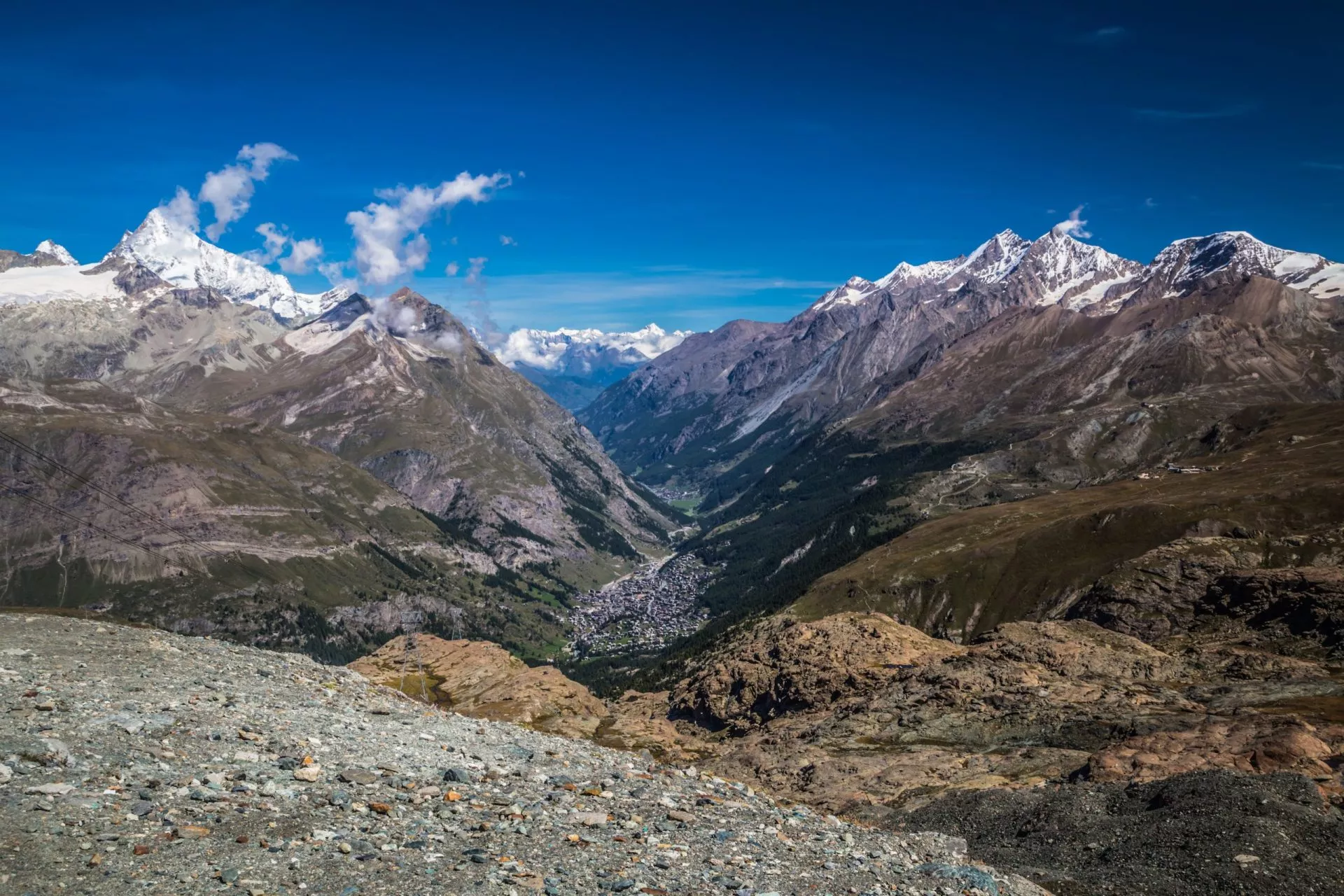 utsikt over zermatt fra trockener steg